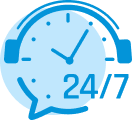 Service 24/7 pour les problèmes relatifs aux vols.