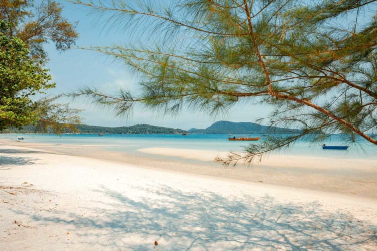 A popular tourist site for visitors visiting Koh Rong Samloem is Saracen Bay