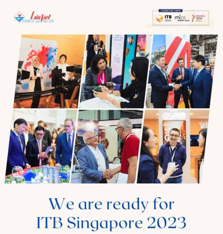 Vietnam travel events, business networking, trade exhibitions at ITB Singapore 2023 showcasing Lua Viet Tours.