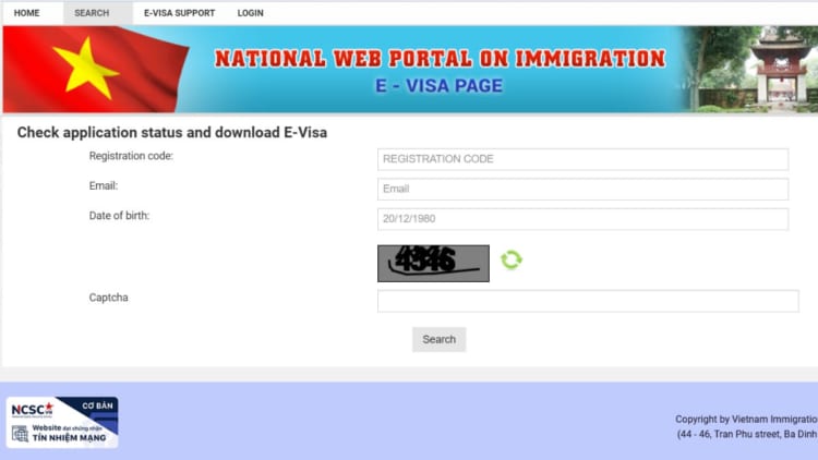 Tra cứu kết quả Vietnam E-Visa tại https://immigration.gov.vn/tra-cuu-thi-thuc.