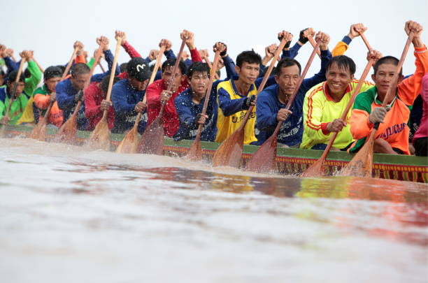 boat race on Mekong River