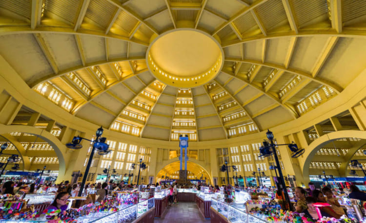 The central market – one of the 6 Best Markets in Phnom Penh, Cambodia