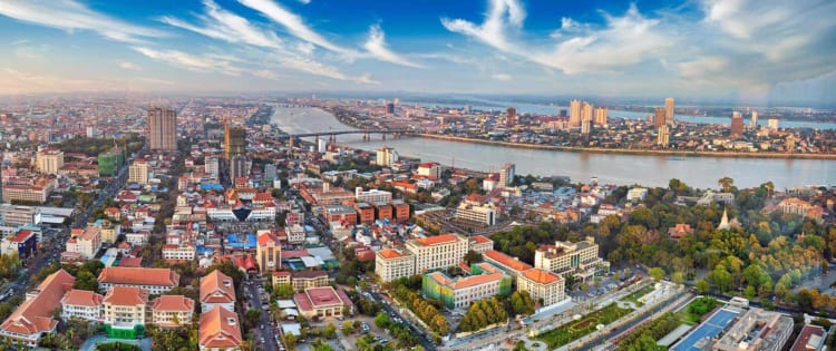 Phnom Penh from bird’s eye view