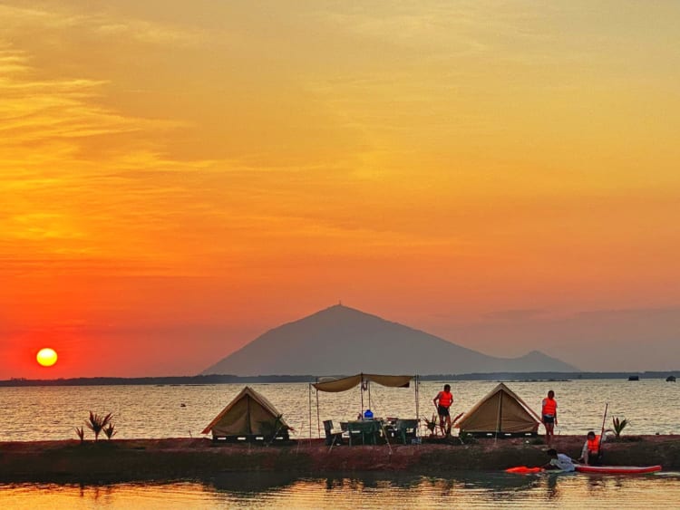 Camping at Dau Tieng Lake Tay Ninh