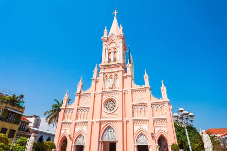 International travelers flock to Da Nang Cathedral, a captivating landmark in the heart of the city.