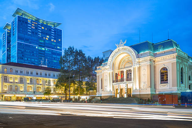 At night, the Saigon Opera House becomes a breathtaking sight.