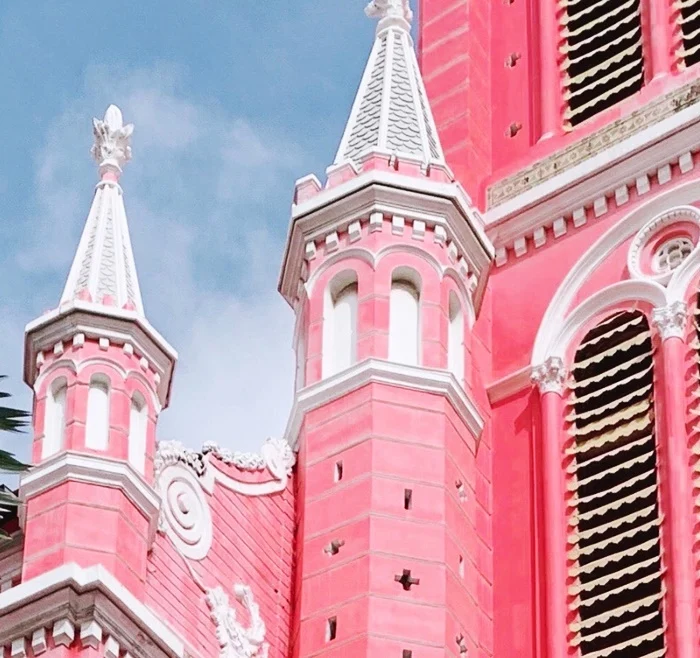 The side towers of Tan Dinh Church