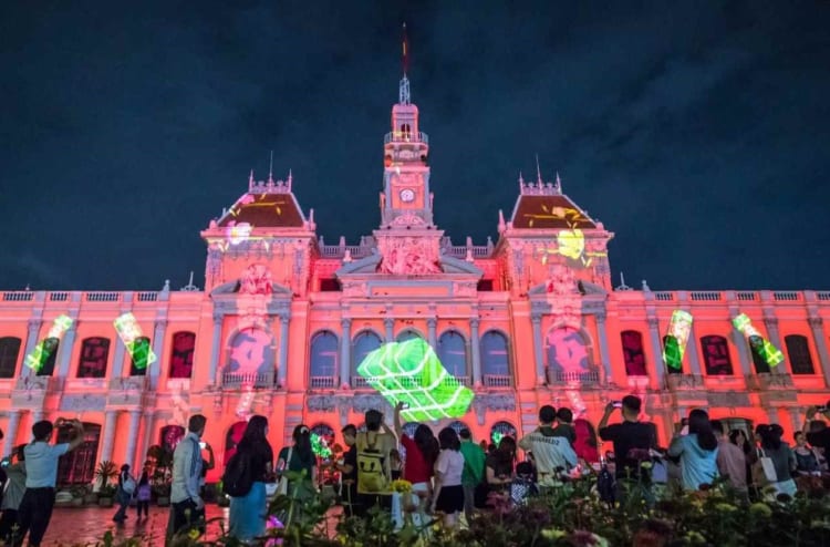 3D Mapping Projection Show at Ho Chi Minh City People's Committee Building