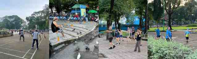 Morning exercise at Le Van Tam Park