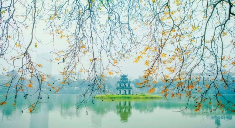 The coldest time of the year in Hanoi falls in December