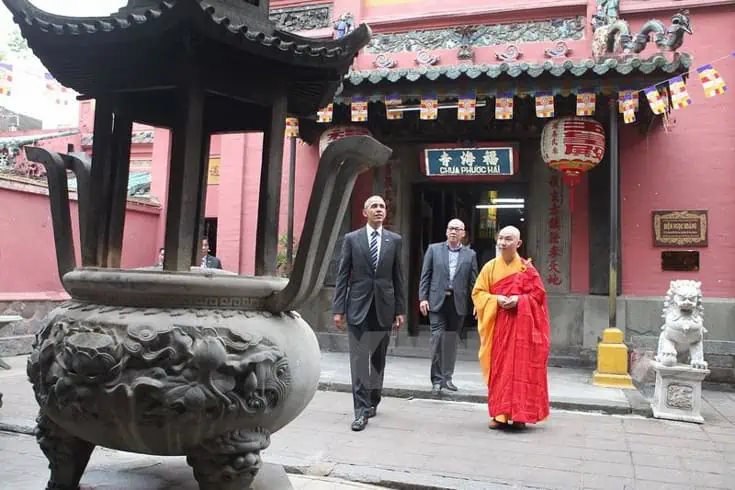 U.S President Barack Obama visited the pagoda in 2016