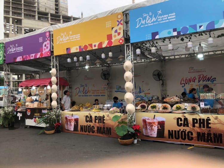 Food stalls at Ben Thanh Market.