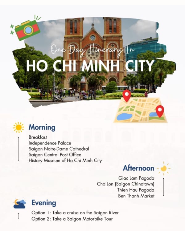 itinerary for one day in Ho Chi Minh City