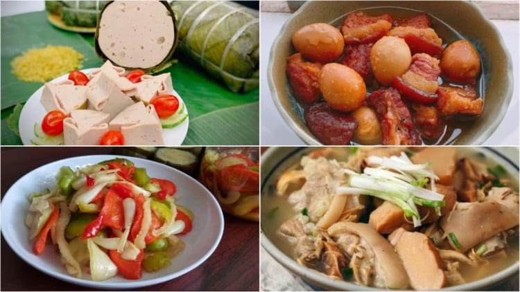 Common dishes during Vietnamese New Year.