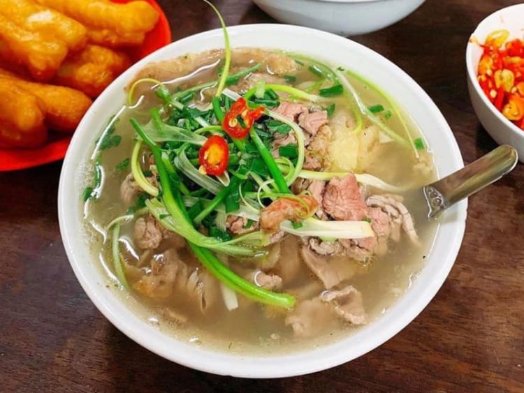 a bowl of pho hanoi