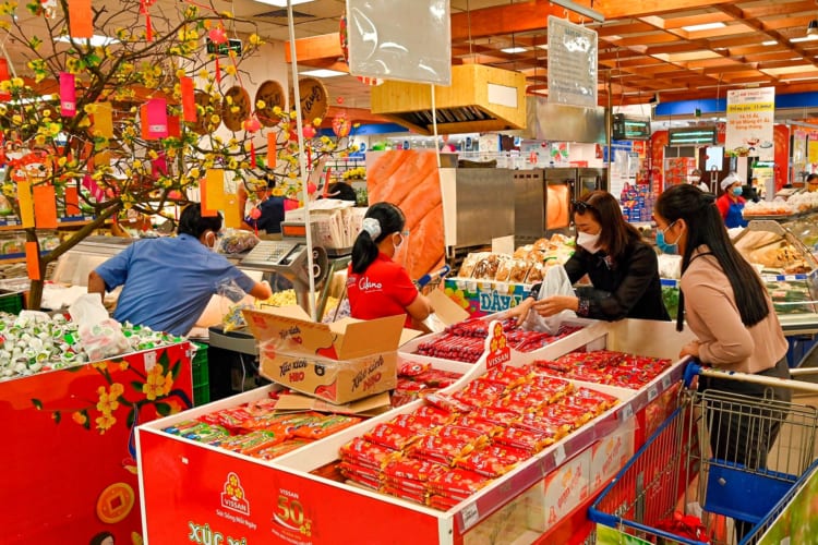 Vietnamese markets are bustling during Lunar New Year