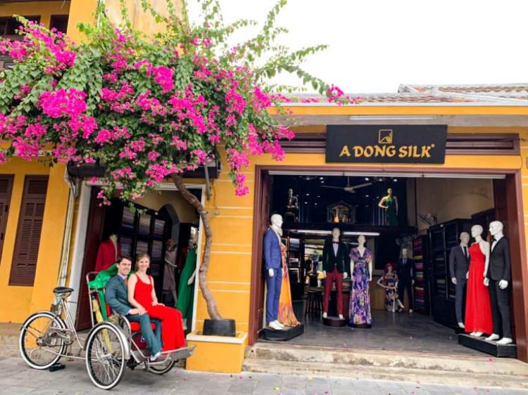 A Dong Silk tailor in Hoi An