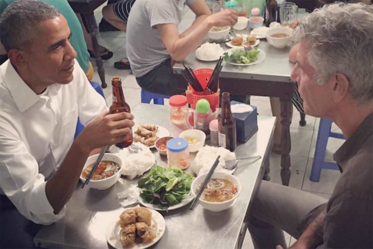 Former President Obama enjoyed Bun Cha Huong Lien during his visit to Hanoi