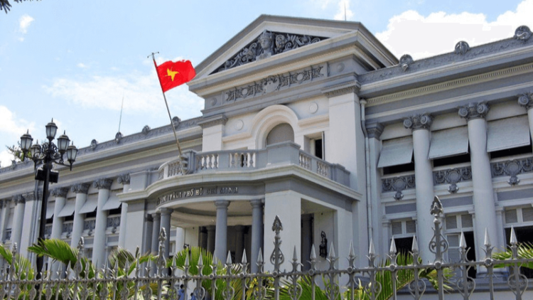 The beautiful architecture outside the Museum of Ho Chi Minh City