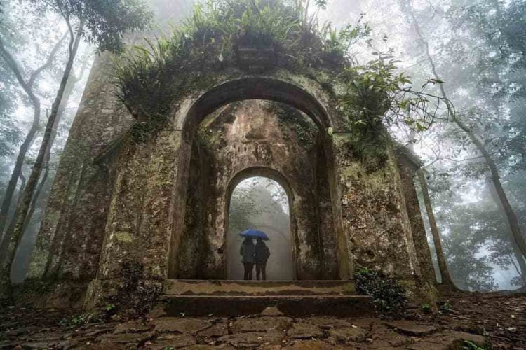 The ancient temples at Ba Vi National Park