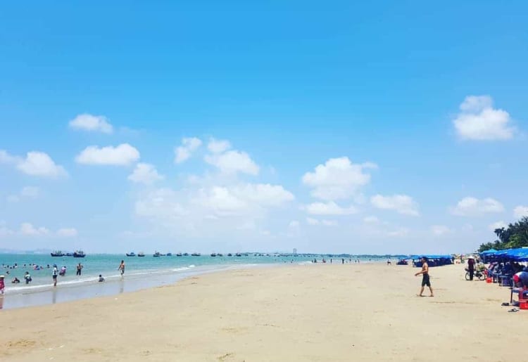 long hai beach sand and view