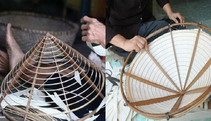 The making of non la - Vietnamese conical hat