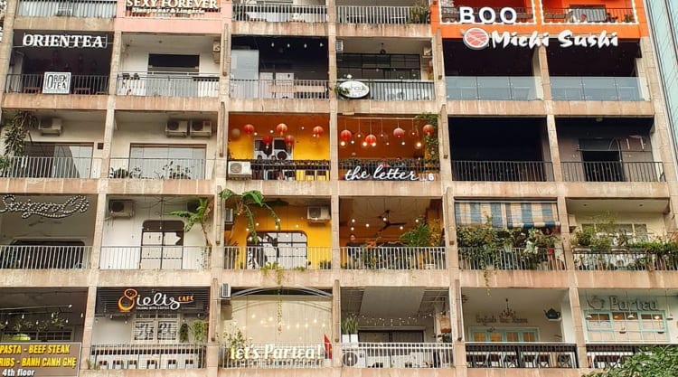 The nine-storey Cafe Apartment in Ho Chi Minh