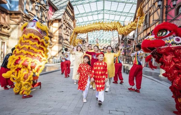 Wearing Ao Dai during Tet