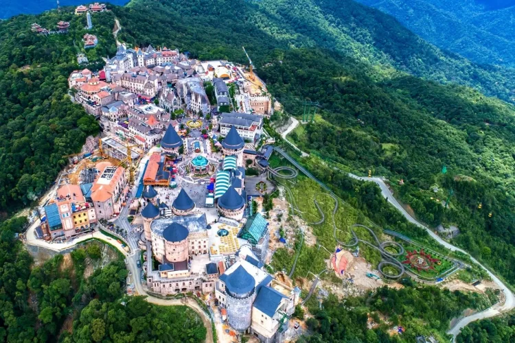 Panorama of Ba Na Hills.