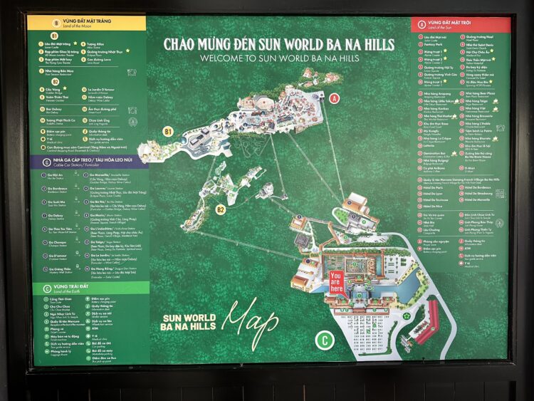 Sun World Ba Na Hills Map 2025