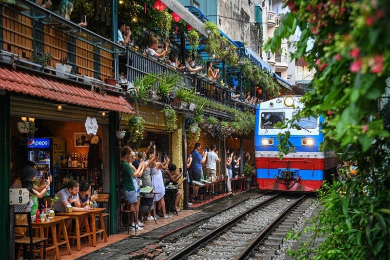 Train Street is one of the places to visit in Hanoi for a unique railway experience